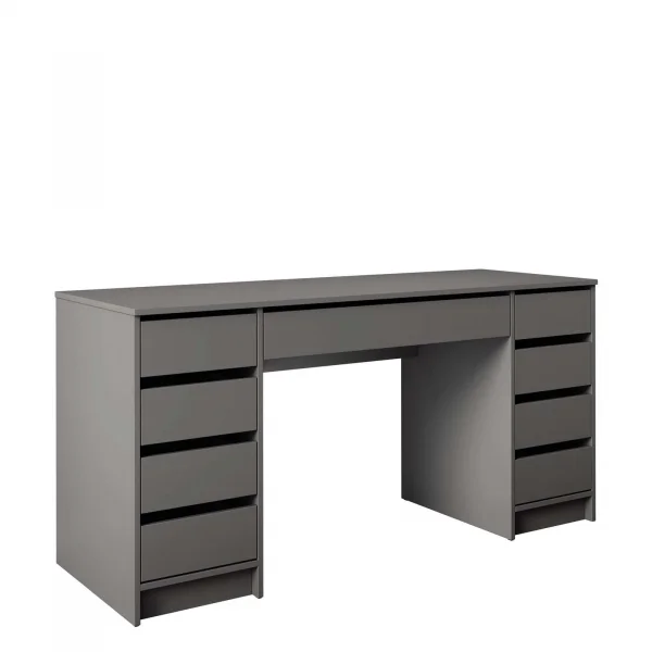 Scrivania ufficio 154x55cm 9 cassetti antracite Blackpool