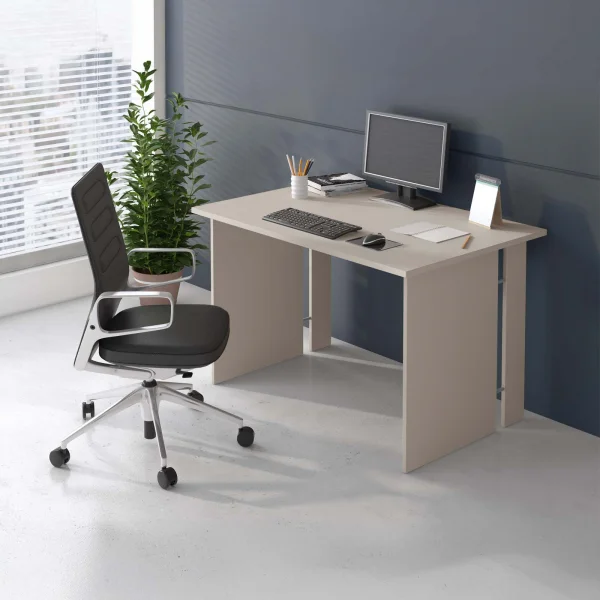 Scrivania ufficio moderna 120x78cm beige cashmere Woody