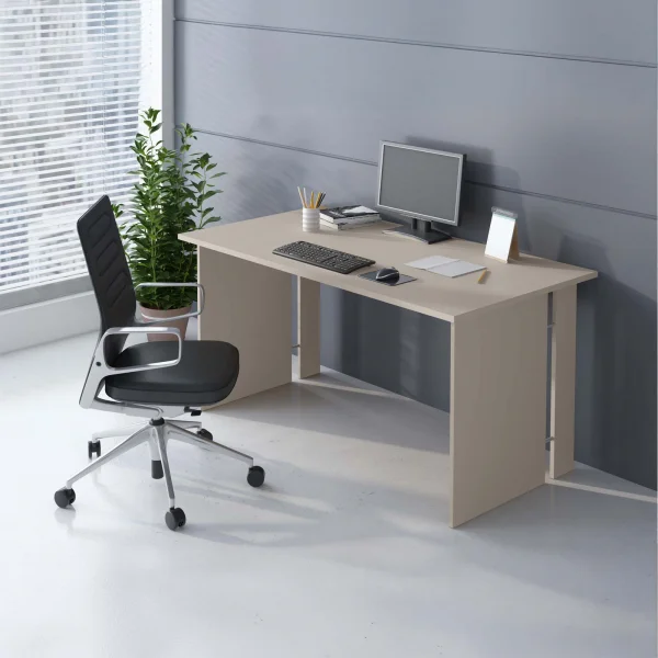 Scrivania ufficio moderna 150x78cm beige cashmere Woody