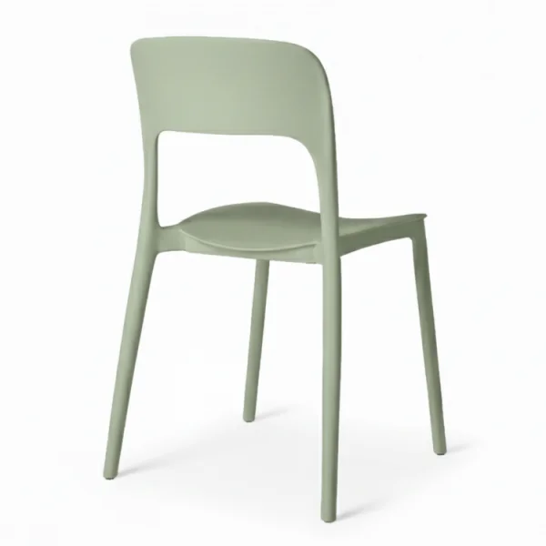 Sedia da pranzo impilabile moderna polipropilene verde salvia Halyard