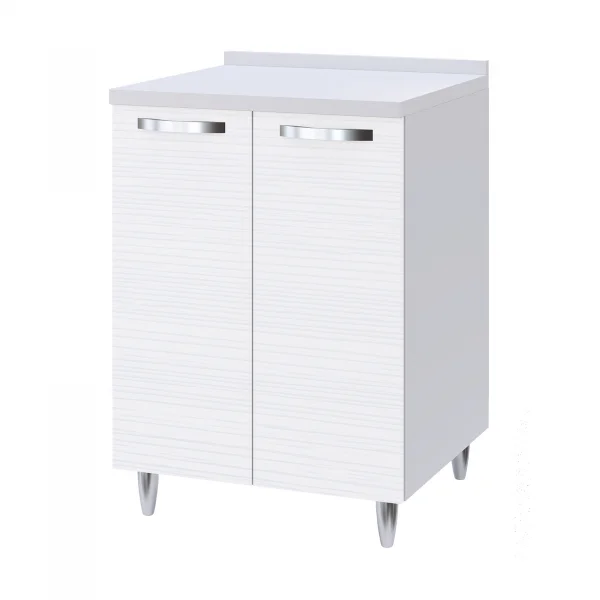 Set base e pensile cucina 60cm 2 ante bianco frassinato Talise