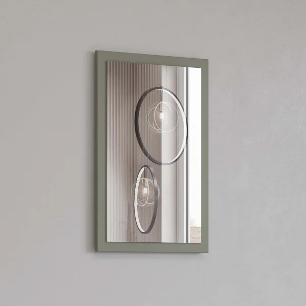Specchio da parete 40x60h cm verde Lolla