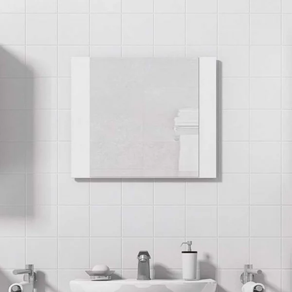 Specchio da parete 60x50cm bianco laminato Foxy