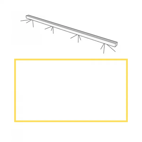 Striscia led 138 cm per pannello cannettato a muro Sunset