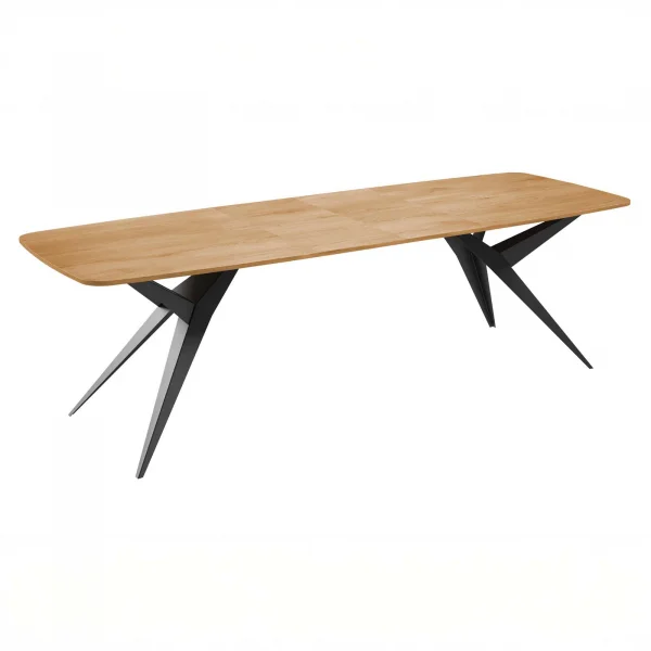Tavolo allungabile 160/236cm moderno ovale rovere nero Axis