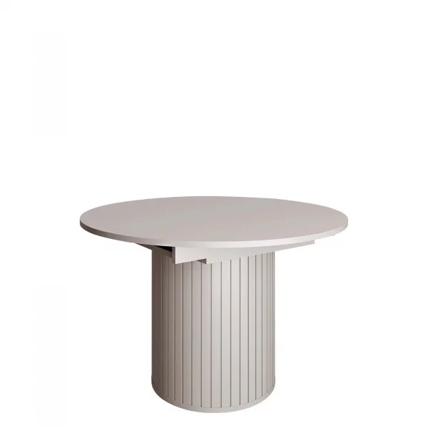 Tavolo da pranzo 120/160 cm ovale allungabile beige cashmere Selene