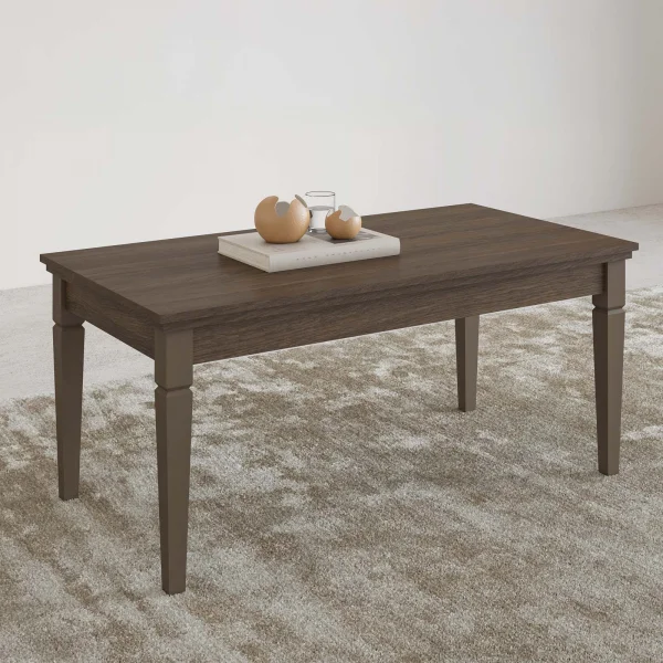 Tavolino da soggiorno rettangolare 110x60cm  rovere scuro Texel