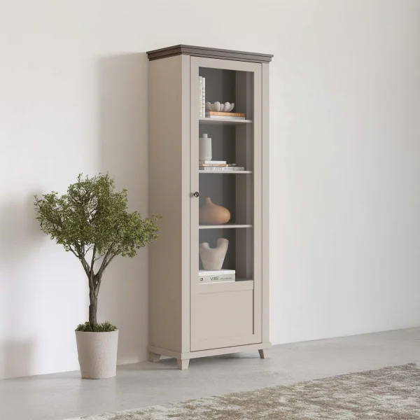 Vetrinetta 71x200h cm 1 anta apertura a sinistra beige Texel