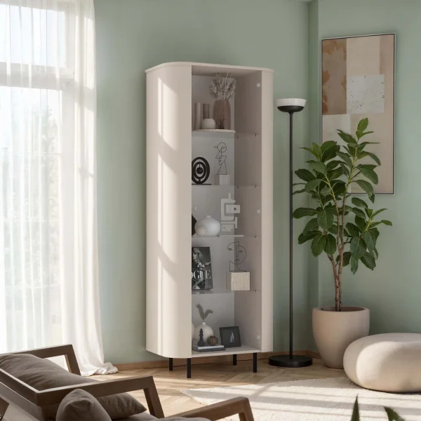 Vetrinetta 80x200h cm 1 anta beige cashmere Lucrezia