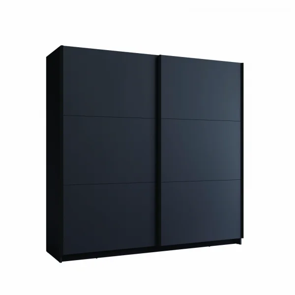 Armadio 200x207h cm 2 ante scorrevoli moderno antracite Anversa