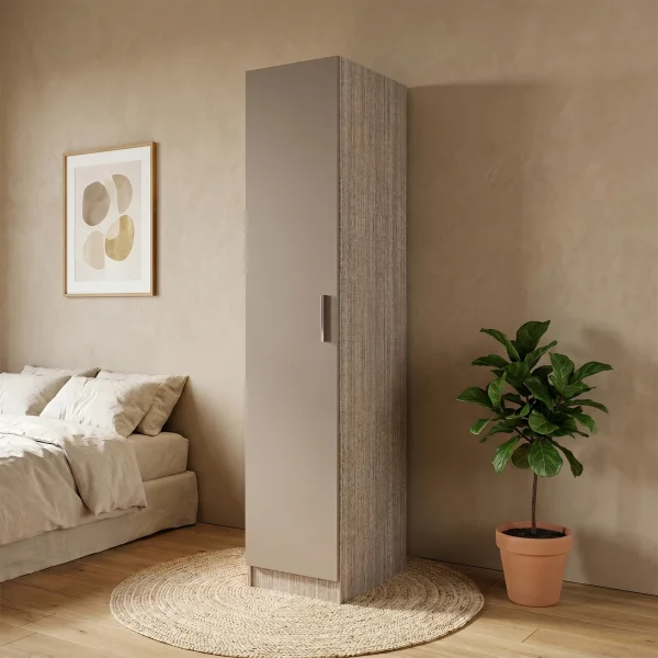 Armadio 40x191h cm 1 anta moderno rovere scuro marrone Marzia