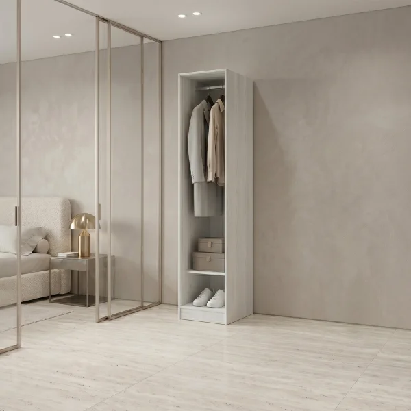 Cabina armadio 40x201h cm con appendiabiti bianco frassinato Dulcinea