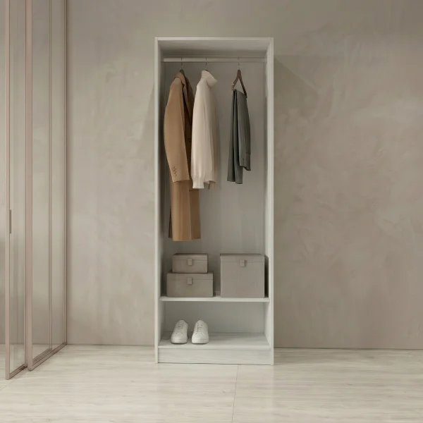 Cabina armadio 80x201h cm con appendiabiti bianco frassinato Dulcinea