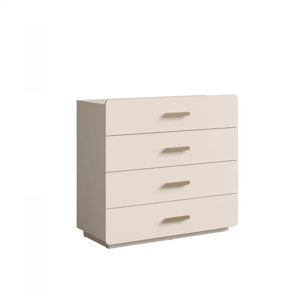 Cassettiera 100x92h cm 4 cassetti beige cashmere Budapest