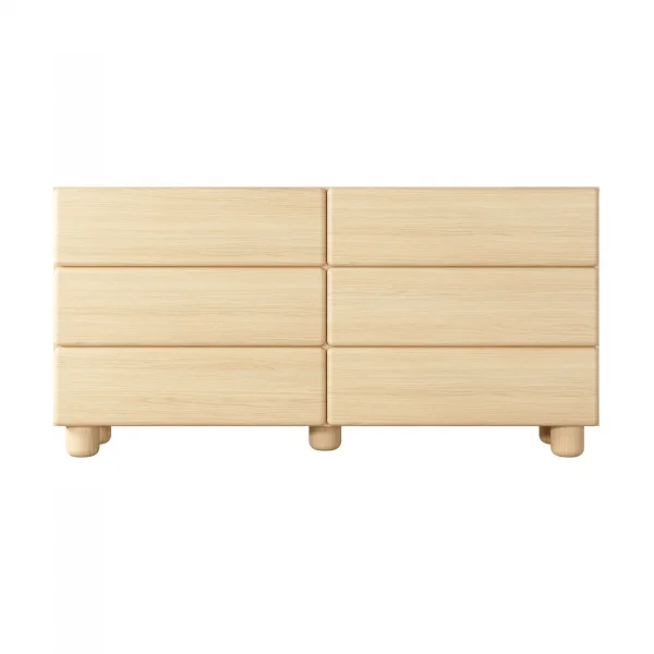 Cassettiera 160x80h cm 6 cassetti soggiorno rovere chiaro Mellow