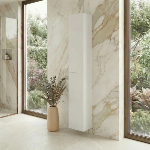 Colonna bagno sospesa 30x160h cm 2 ante bianco Speranza