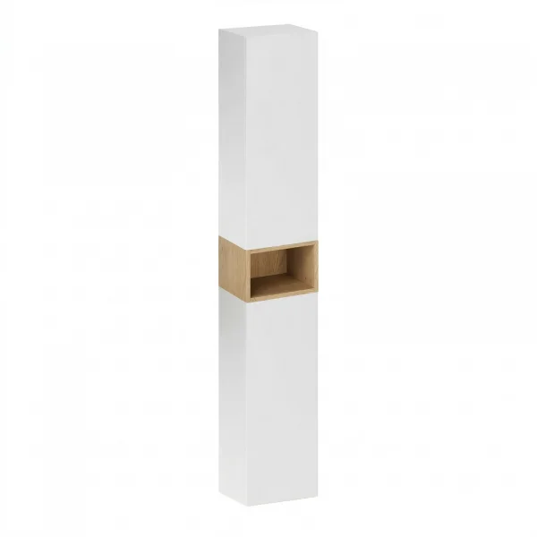Colonna bagno sospesa 30x180h cm 2 ante bianco rovere Speranza