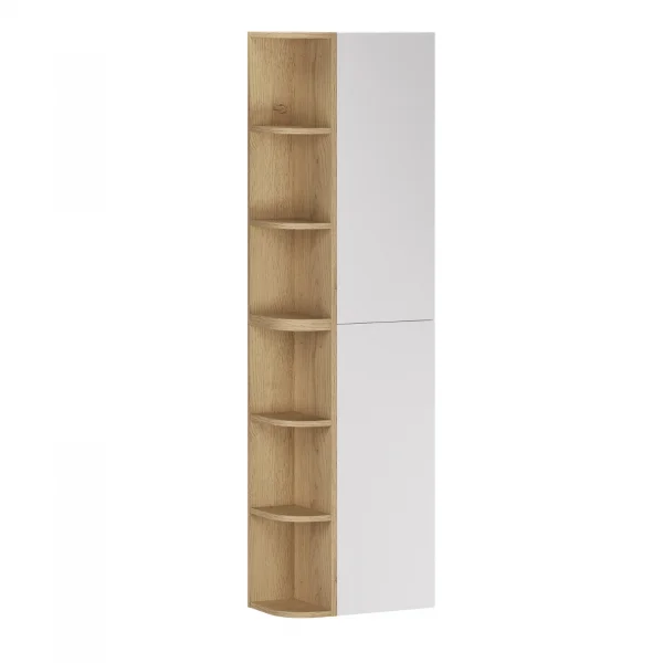 Colonna bagno sospesa 45x160h cm 2 ante bianco rovere Speranza
