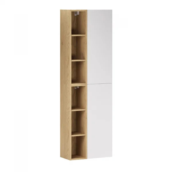 Colonna bagno sospesa 50x160h cm 2 ante bianco rovere Speranza