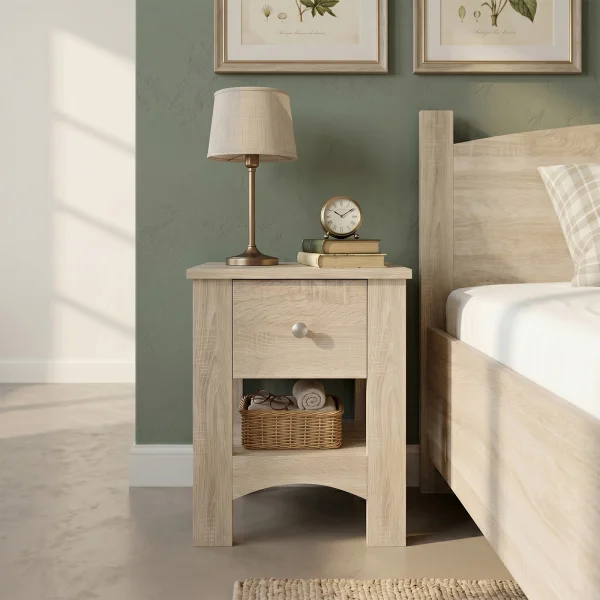 Comodino 45x35 cm moderno rovere sonoma Londra