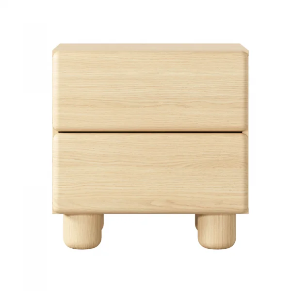 Comodino 50x52h cm 2 cassetti camera da letto rovere chiaro Mellow