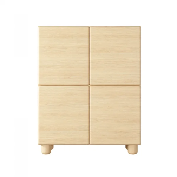 Credenza alta 100x125h cm 4 ante soggiorno rovere chiaro Mellow