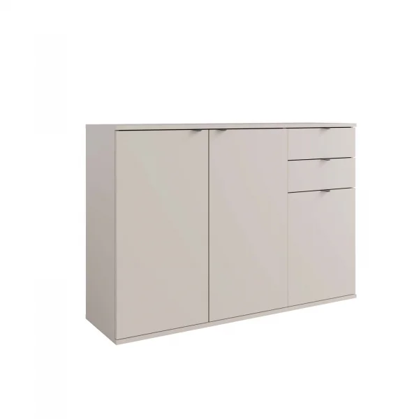 Credenza multiuso ingresso 120x84h cm 3 ante 2 cassetti beige cashmere Ragusa