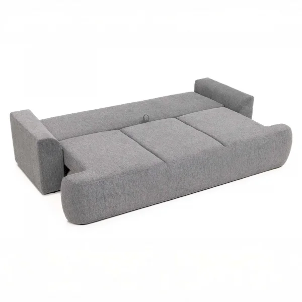 Divano letto 3 posti 248x110cm con contenitore grigio scuro Novera