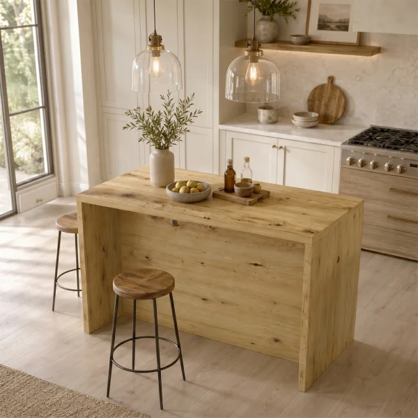 Isola cucina centrale 128x80 cm moderna rovere Dalia