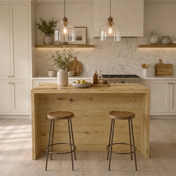 Isola cucina centrale 128x80 cm moderna rovere Dalia