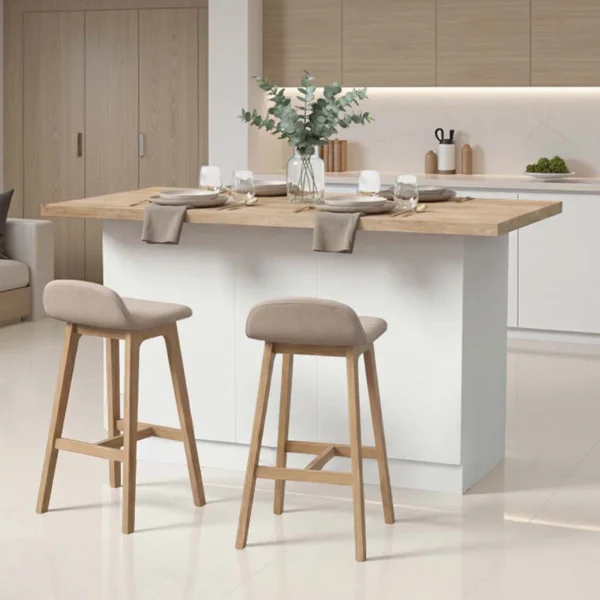 Isola cucina centrale 160x90cm 3 ante bianco lucido piano rovere chiaro Olmo
