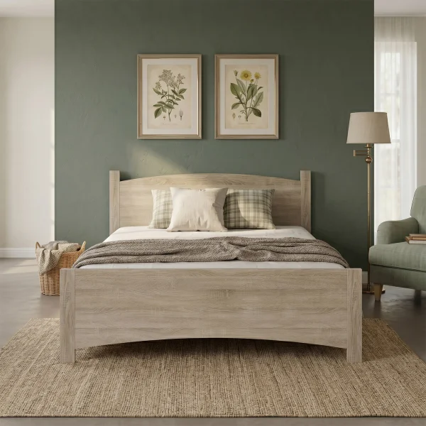 Letto matrimoniale 160x200 cm moderno rovere sonoma Londra