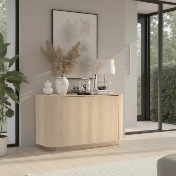 Madia 130x76h cm 2 ante moderna rovere Alba