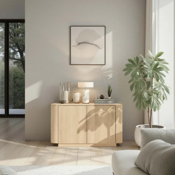 Madia 130x76h cm 2 ante moderna rovere Alba