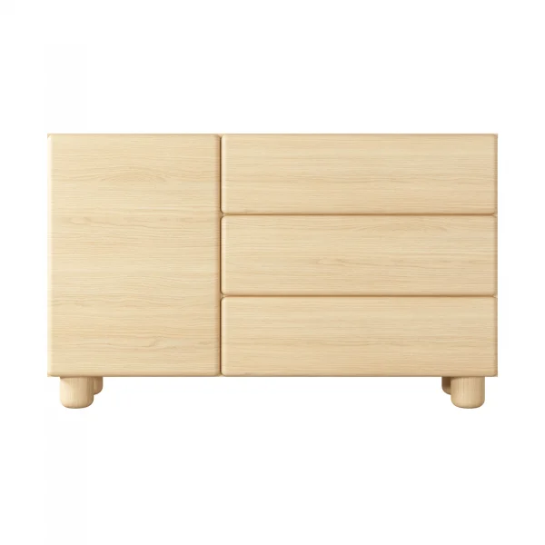 Madia 130x80h cm 1 anta 3 cassetti soggiorno rovere chiaro Mellow