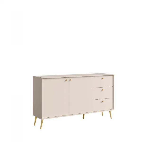 Madia 156x89h cm 2 ante 3 cassetti moderna beige cashmere Carly