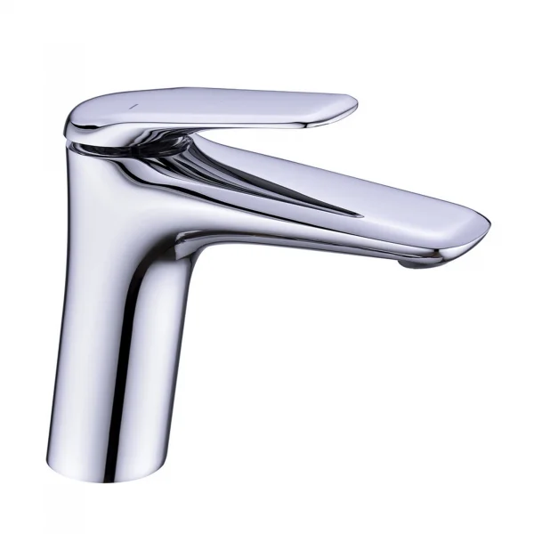 Miscelatore per lavabo bagno ottone cromato Becco