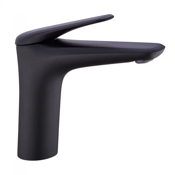 Miscelatore per lavabo bagno ottone nero Becco