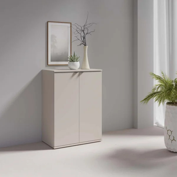 Mobile ingresso multiuso 60x84h cm 2 ante beige cashmere Ragusa