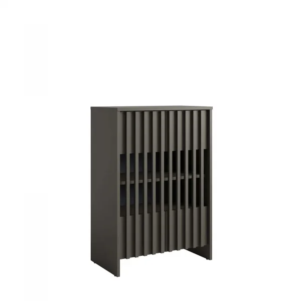 Mobile scarpiera 60x87h cm 2 ante cannettato antracite Trasimeno