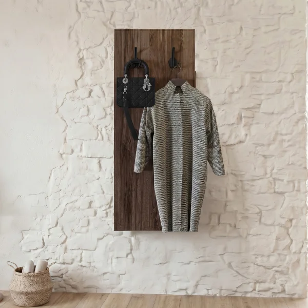 Pannello ingresso 50x124h cm appendiabiti noce Raymonda