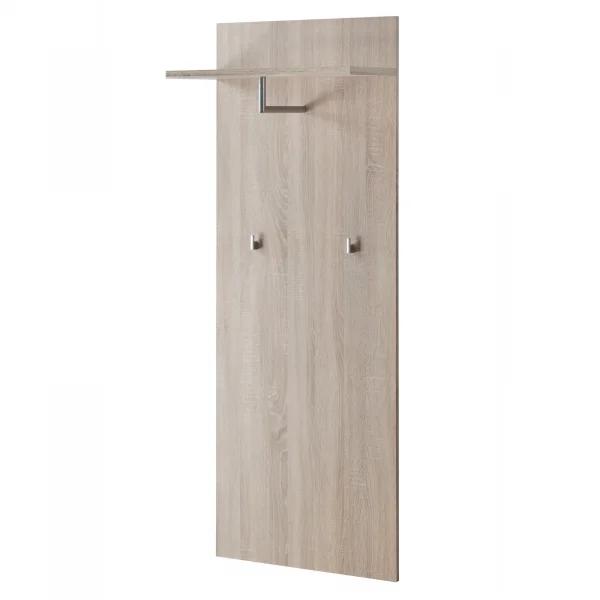 Pannello parete con mensola e appendiabiti 60x157h cm rovere sonoma California Gihome®