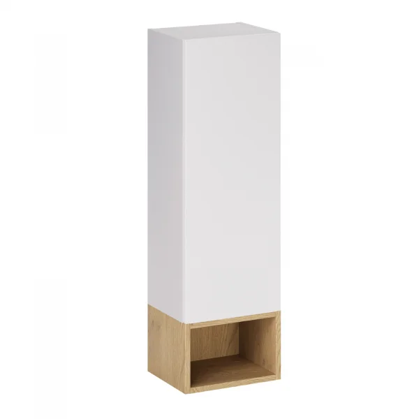 Pensile bagno sospeso 30x100h cm 1 anta bianco rovere Speranza