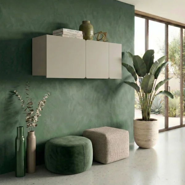 Pensile sospeso 120x37h cm 3 ante verde Linfa