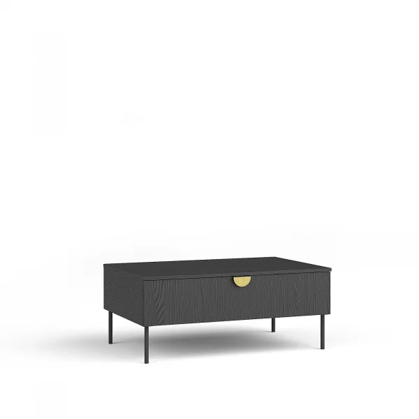 Tavolino da salotto 100x66 cm nero frassinato Innsbruck
