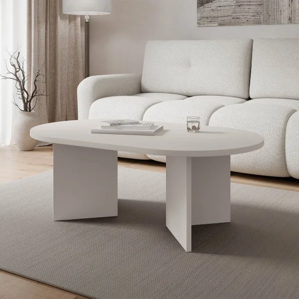 Tavolino da salotto 110x65cm beige cashmere Elden