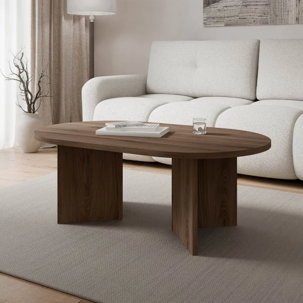 Tavolino da salotto 110x65cm noce Elden