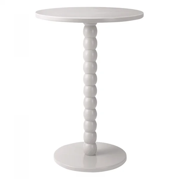 Tavolino da salotto 35x35cm rotondo bianco Loke