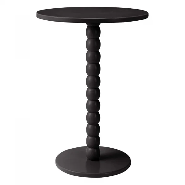 Tavolino da salotto 35x35cm rotondo nero Loke