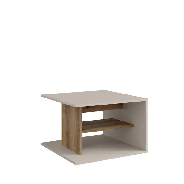 Tavolino da salotto 60x60 cm beige cashmere rovere Tevere